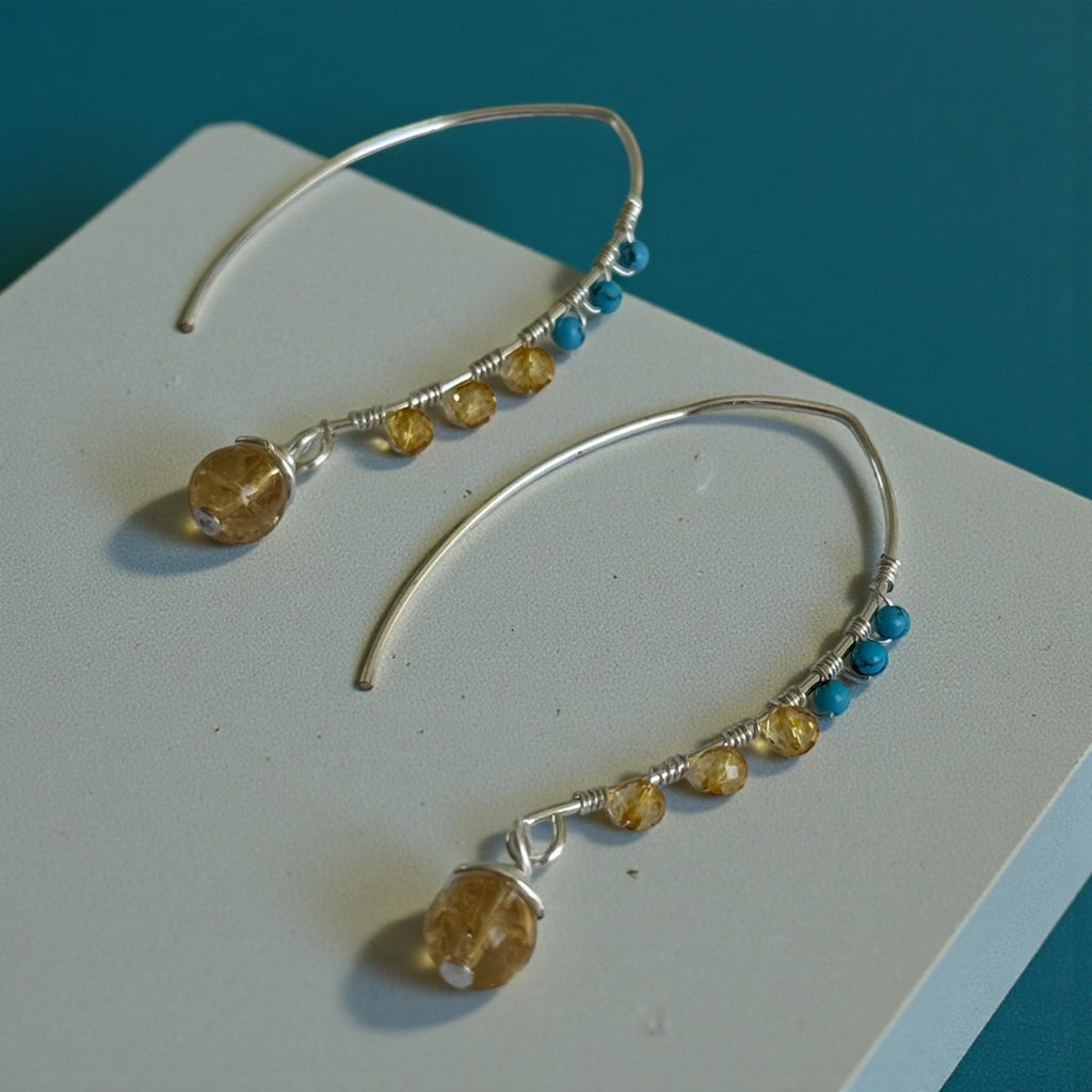 Solar Current Arc Earrings