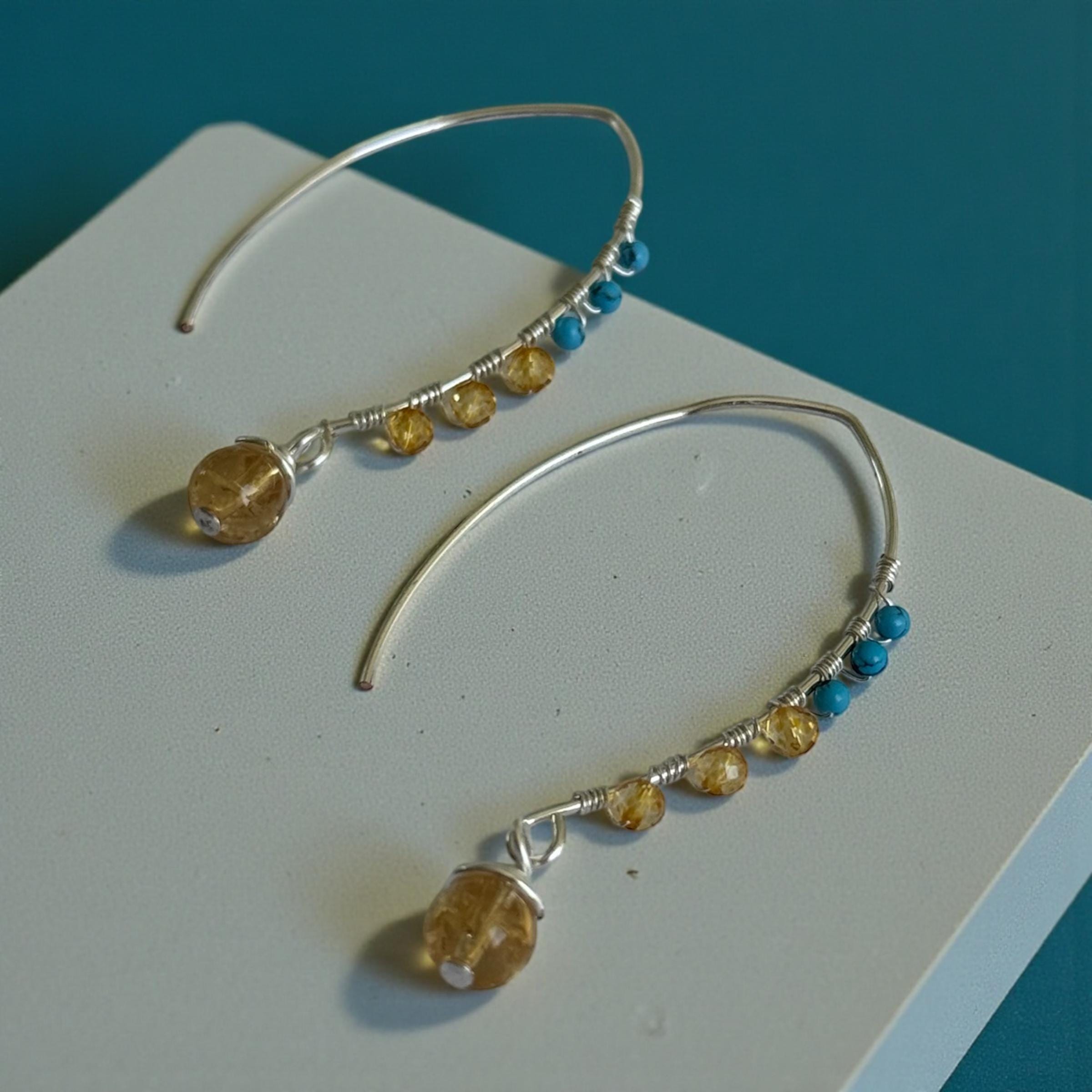 Solar Current Arc Earrings