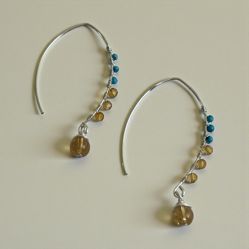 Solar Current Arc Earrings