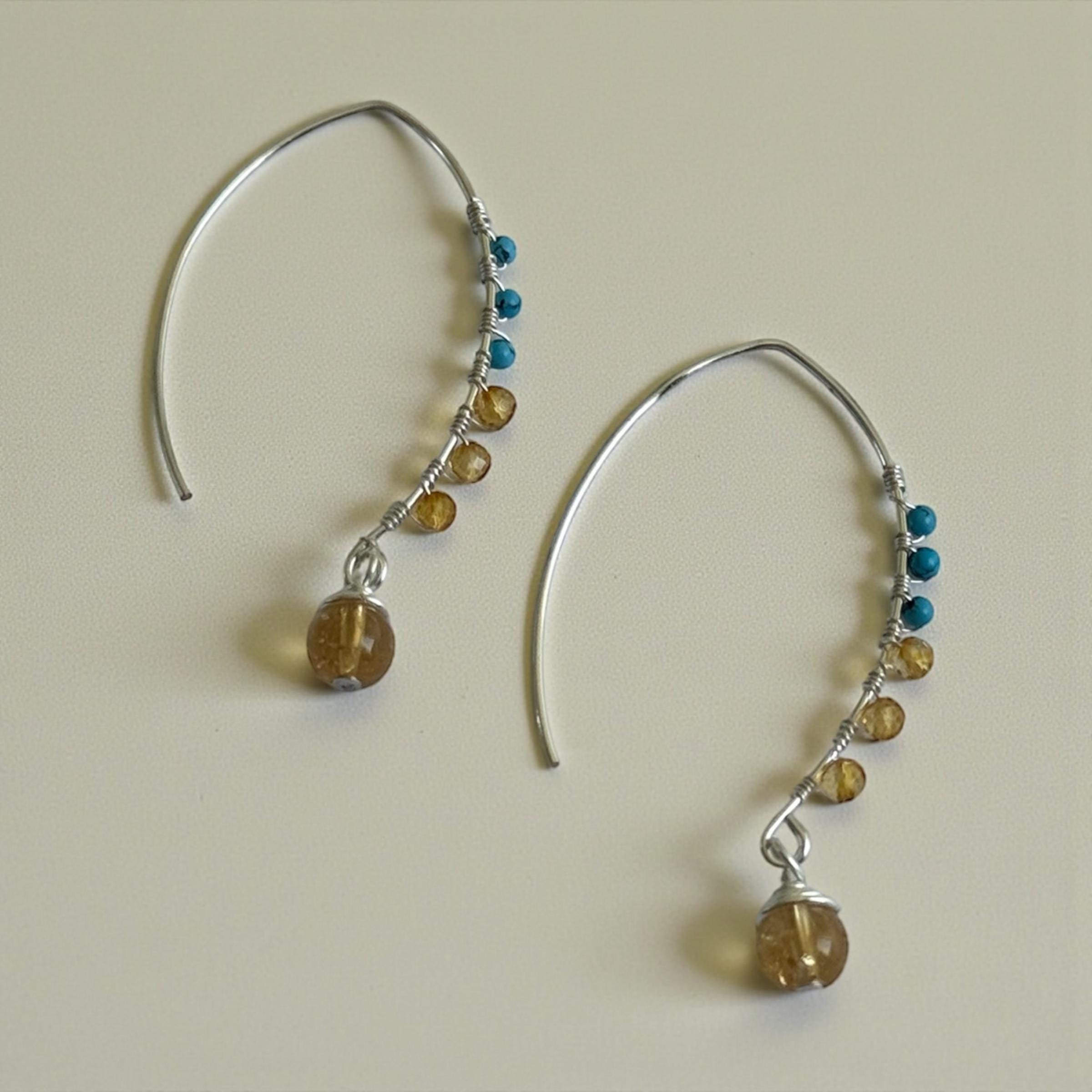 Solar Current Arc Earrings