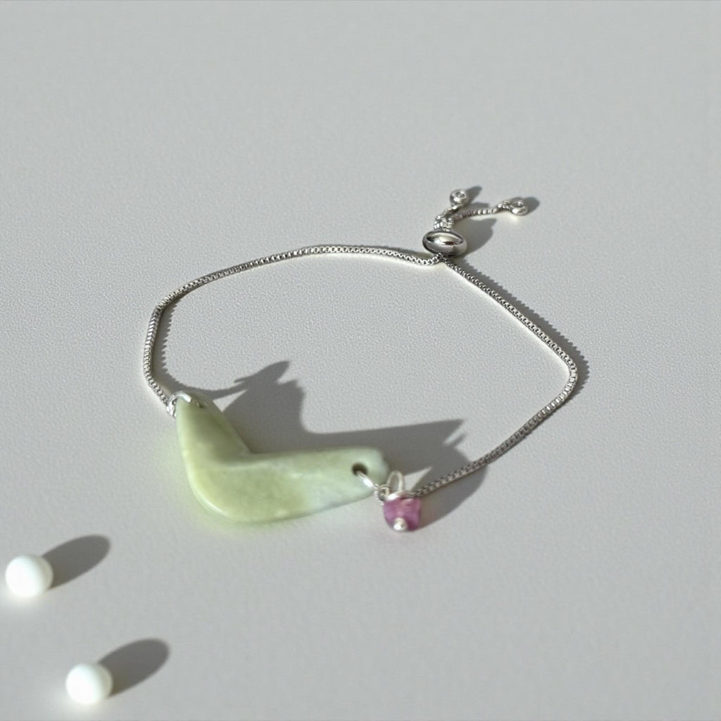 Serpent Curve Jade Bracelet