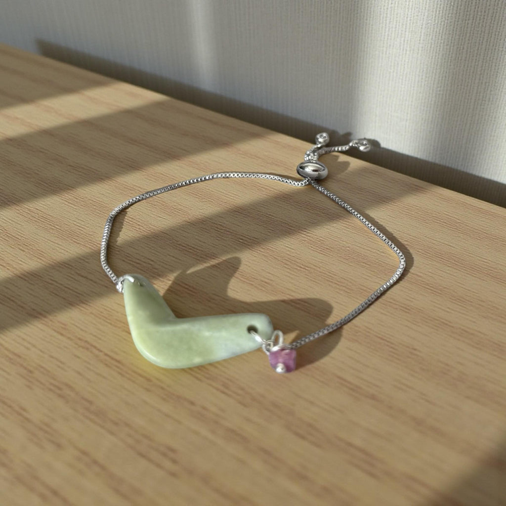 Serpent Curve Jade Bracelet