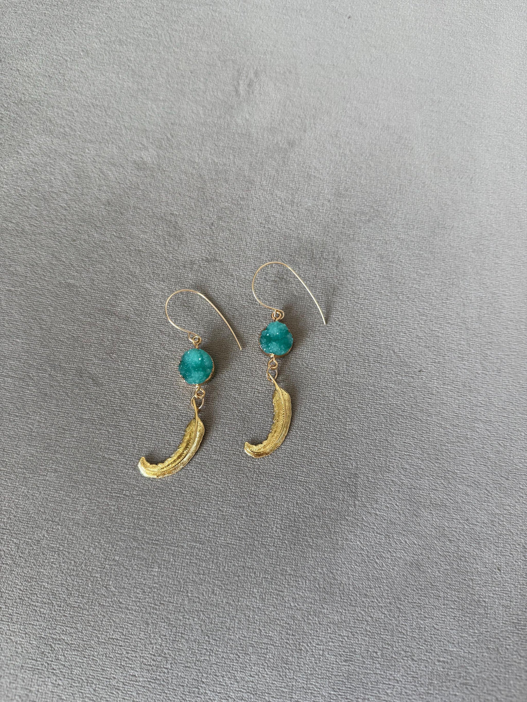 Celestial Plume Druzy Earrings