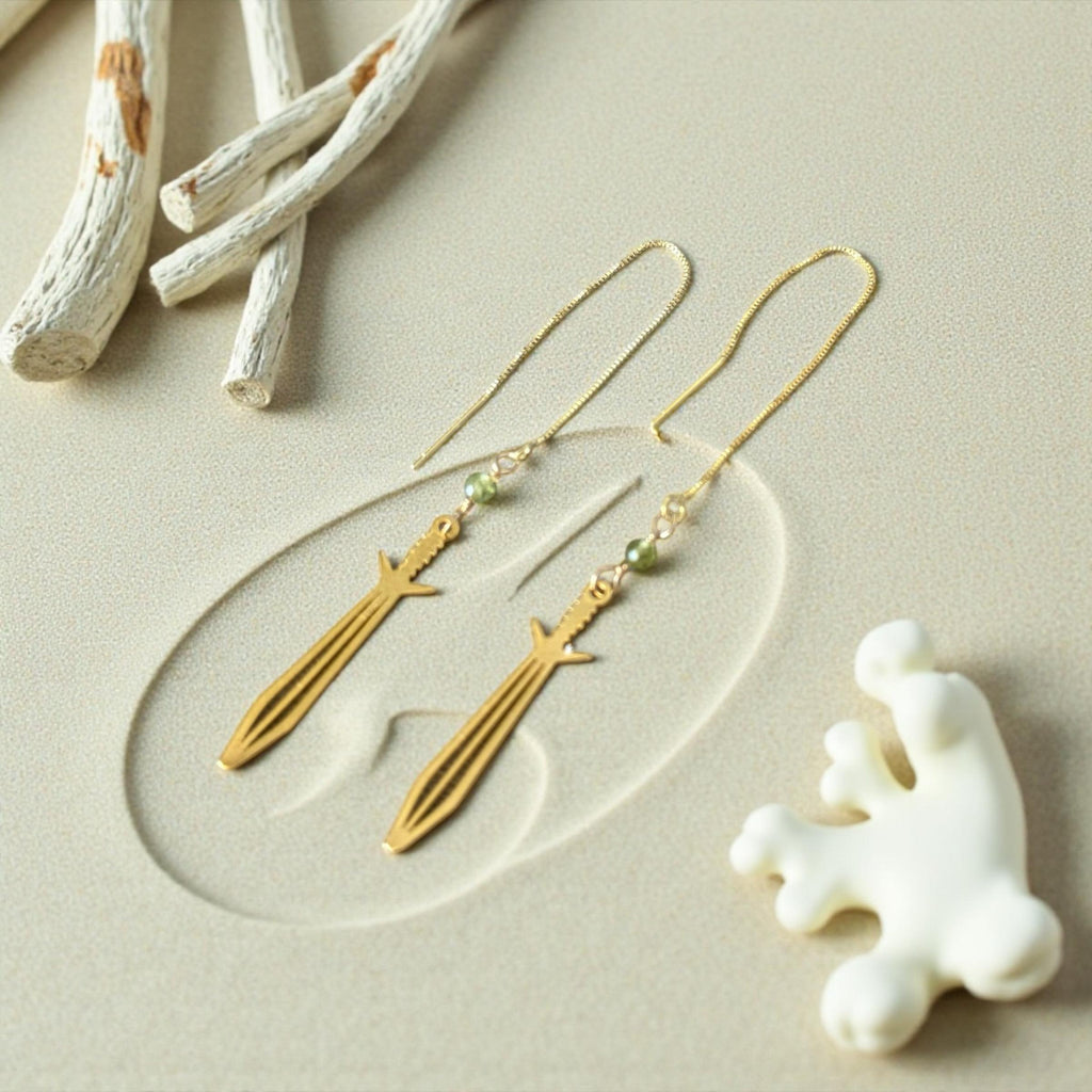Starlance Emerald Threader Earrings