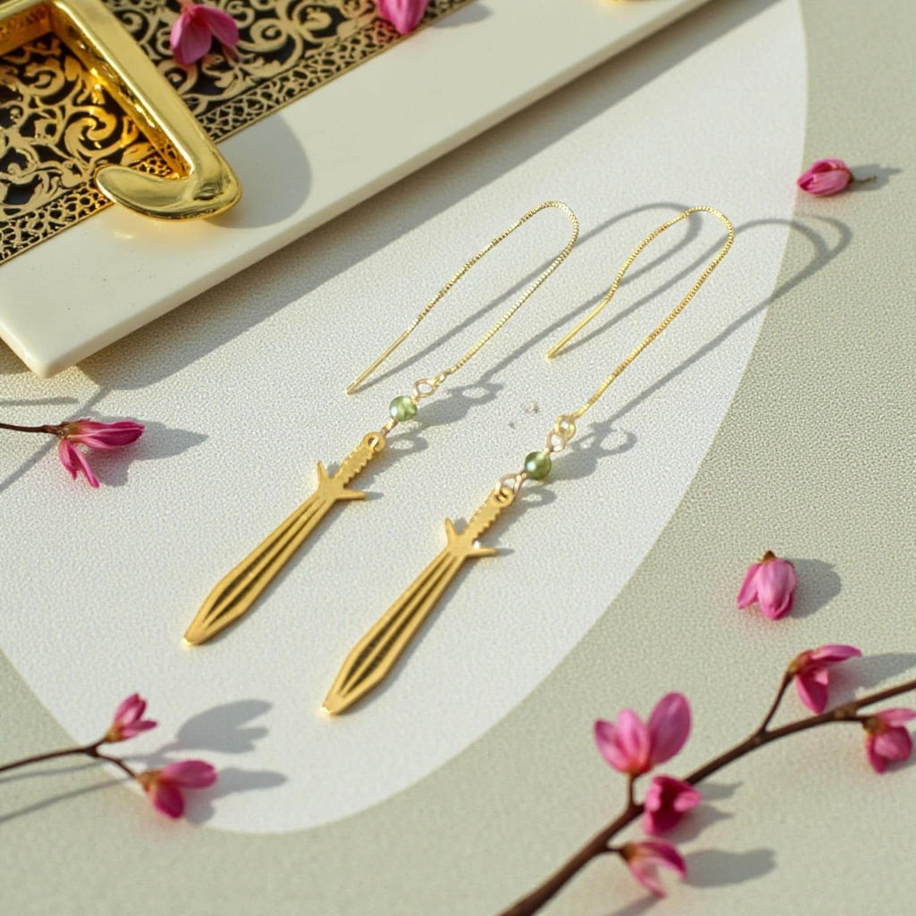 Starlance Emerald Threader Earrings