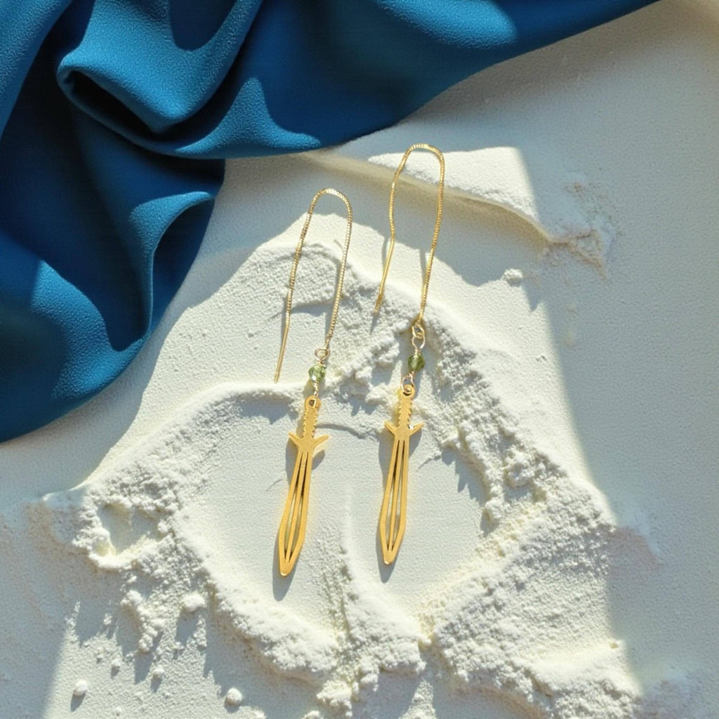 Starlance Emerald Threader Earrings