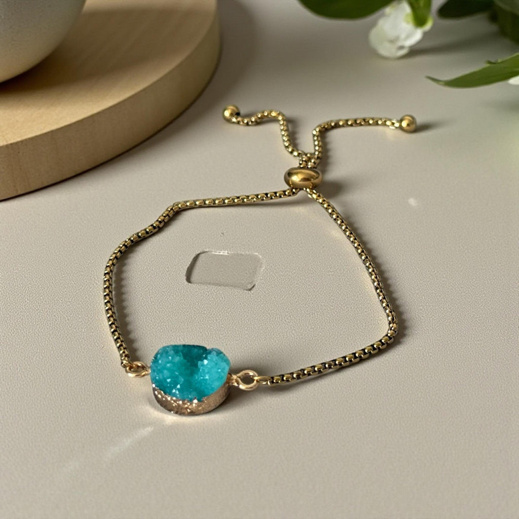 Azure Orbit Druzy Bracelet