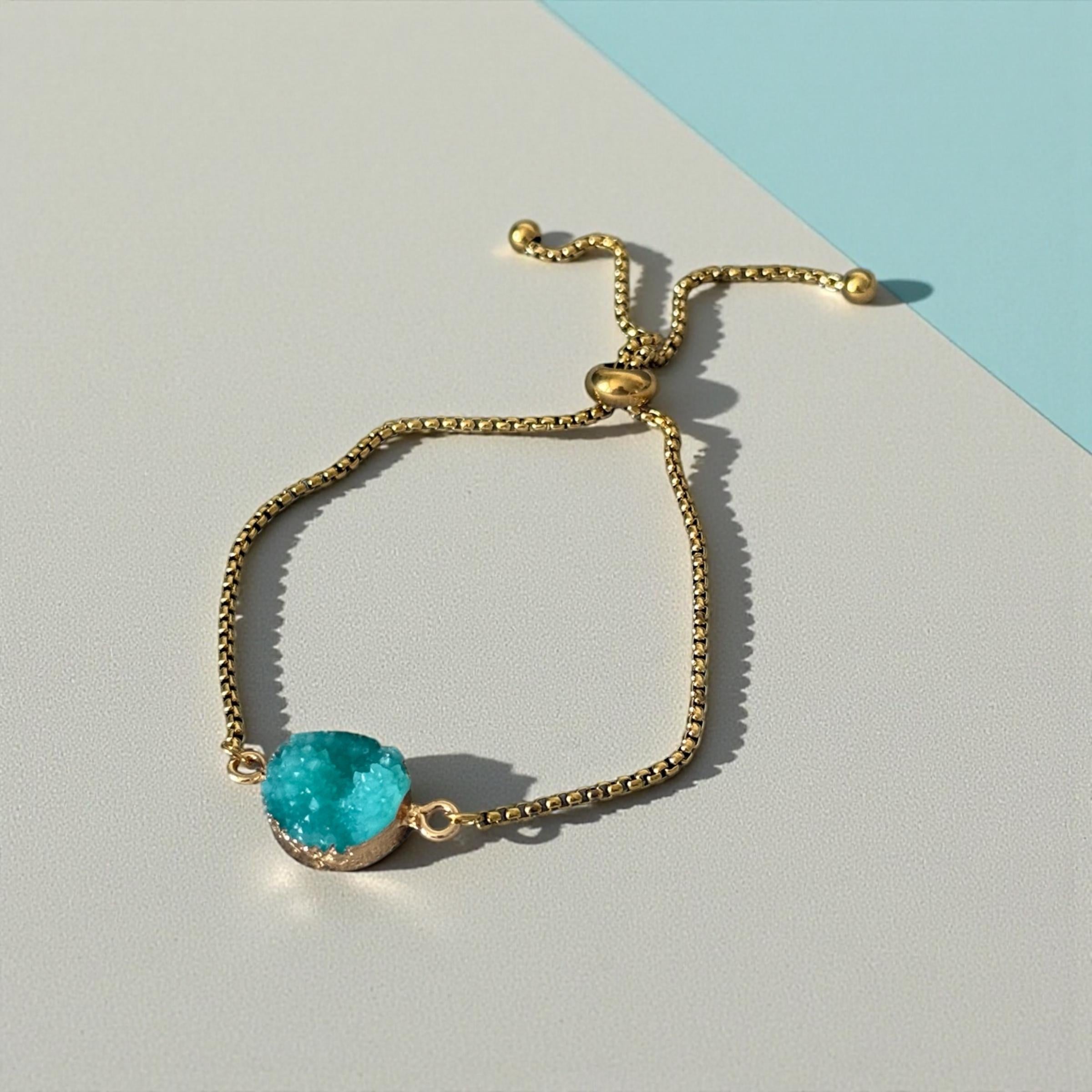 Azure Orbit Druzy Bracelet
