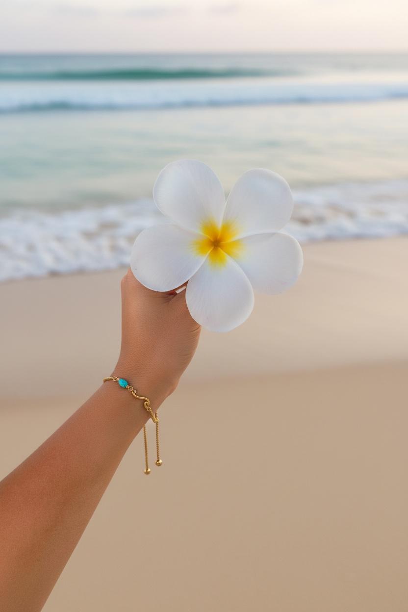 Wave and Whisper Turquoise Bolo Bracelet