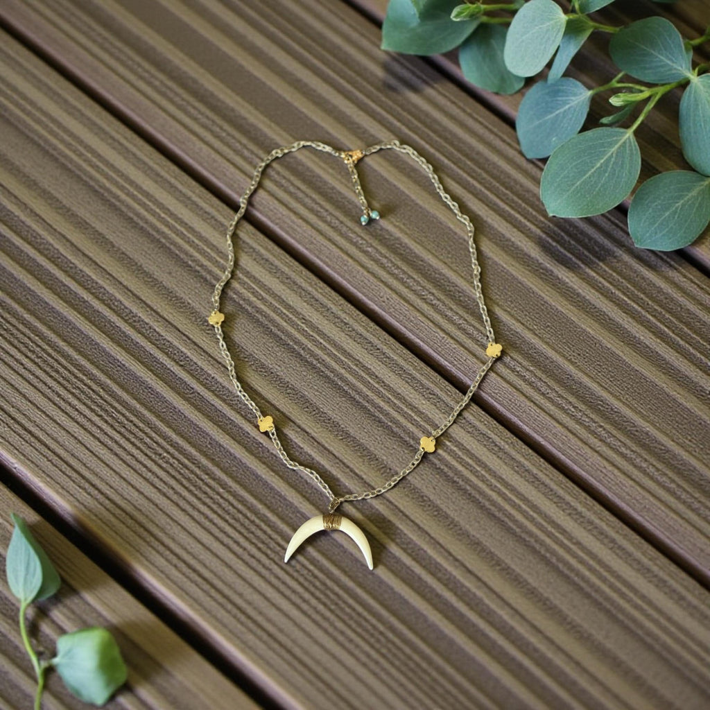 Lunar Fang Charm Necklace
