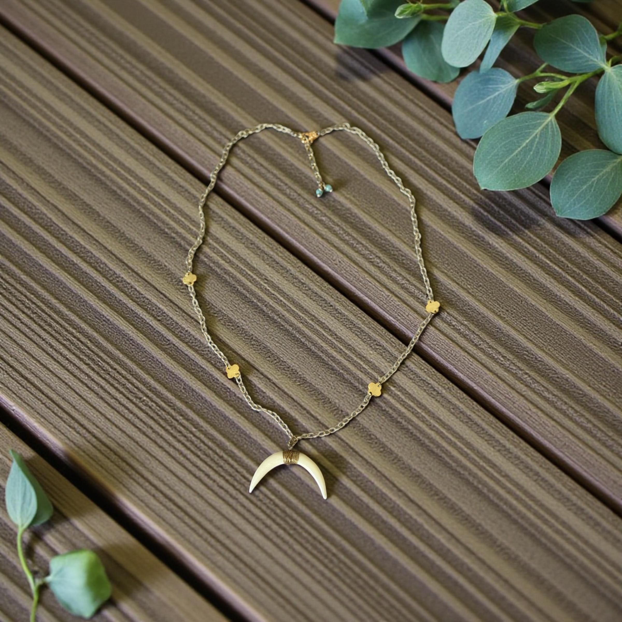 Lunar Fang Charm Necklace
