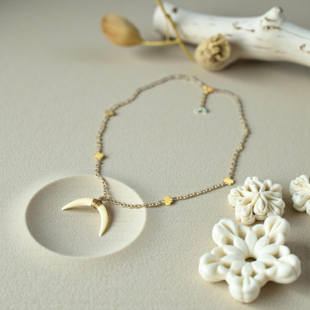 Lunar Fang Charm Necklace