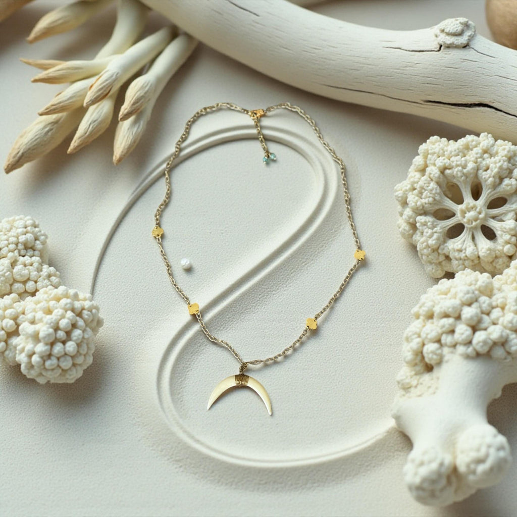 Lunar Fang Charm Necklace