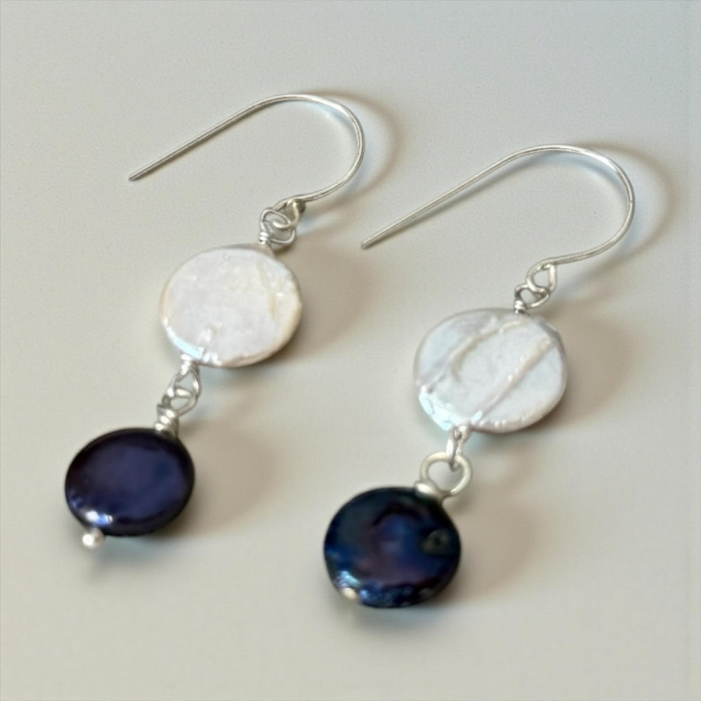 Midnight Tide Pearl Drops (Sterling Silver)