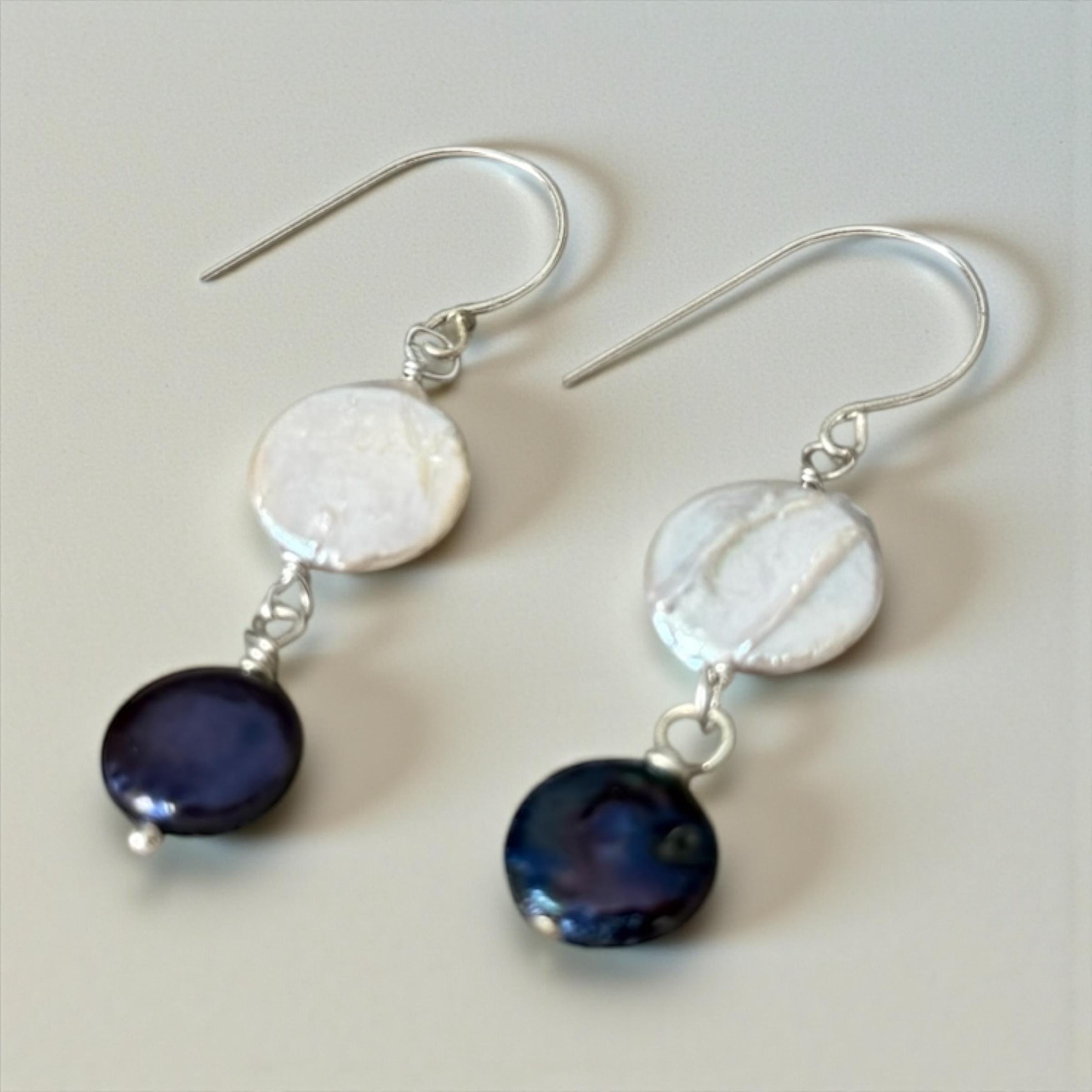Midnight Tide Pearl Drops (Sterling Silver)