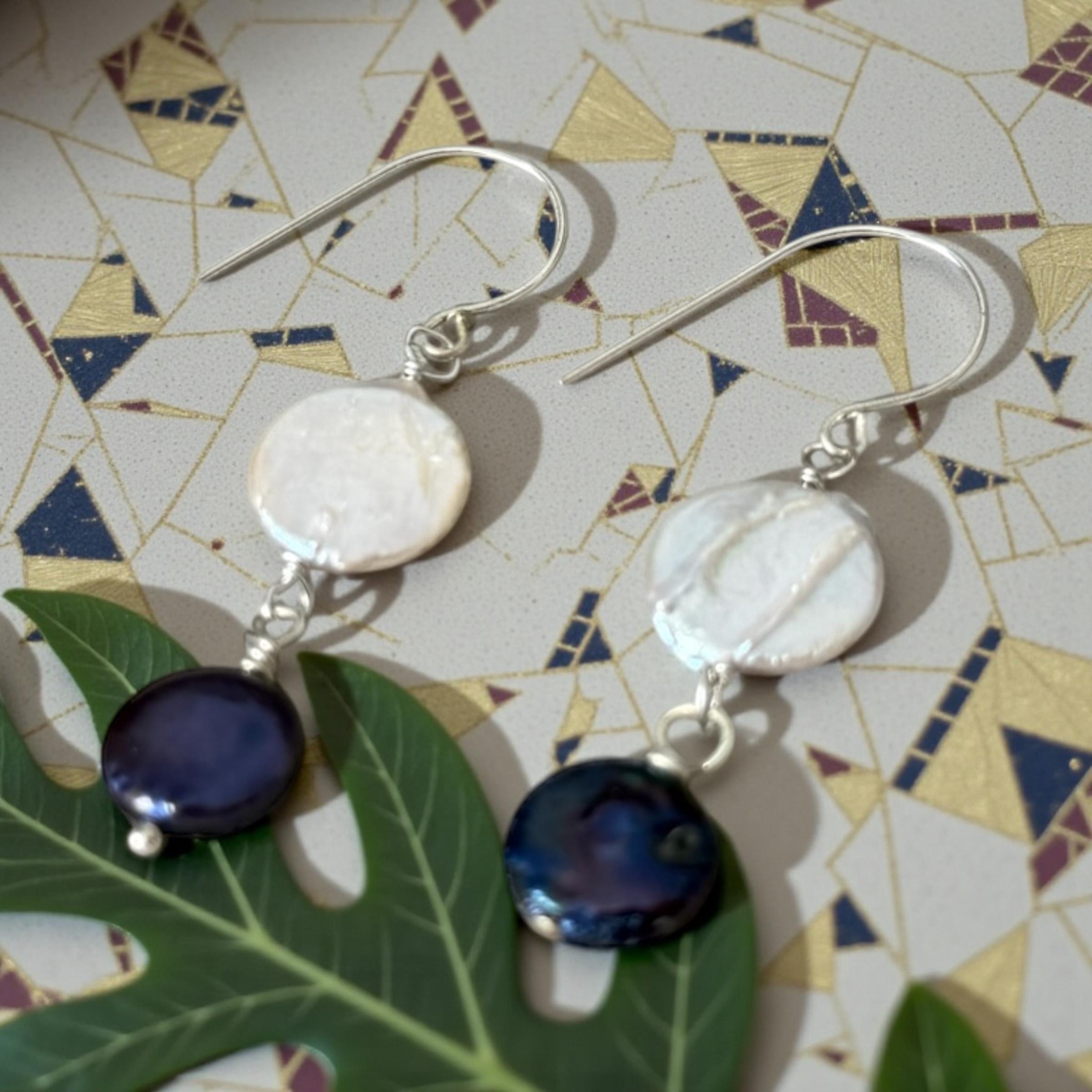 Midnight Tide Pearl Drops (Sterling Silver)