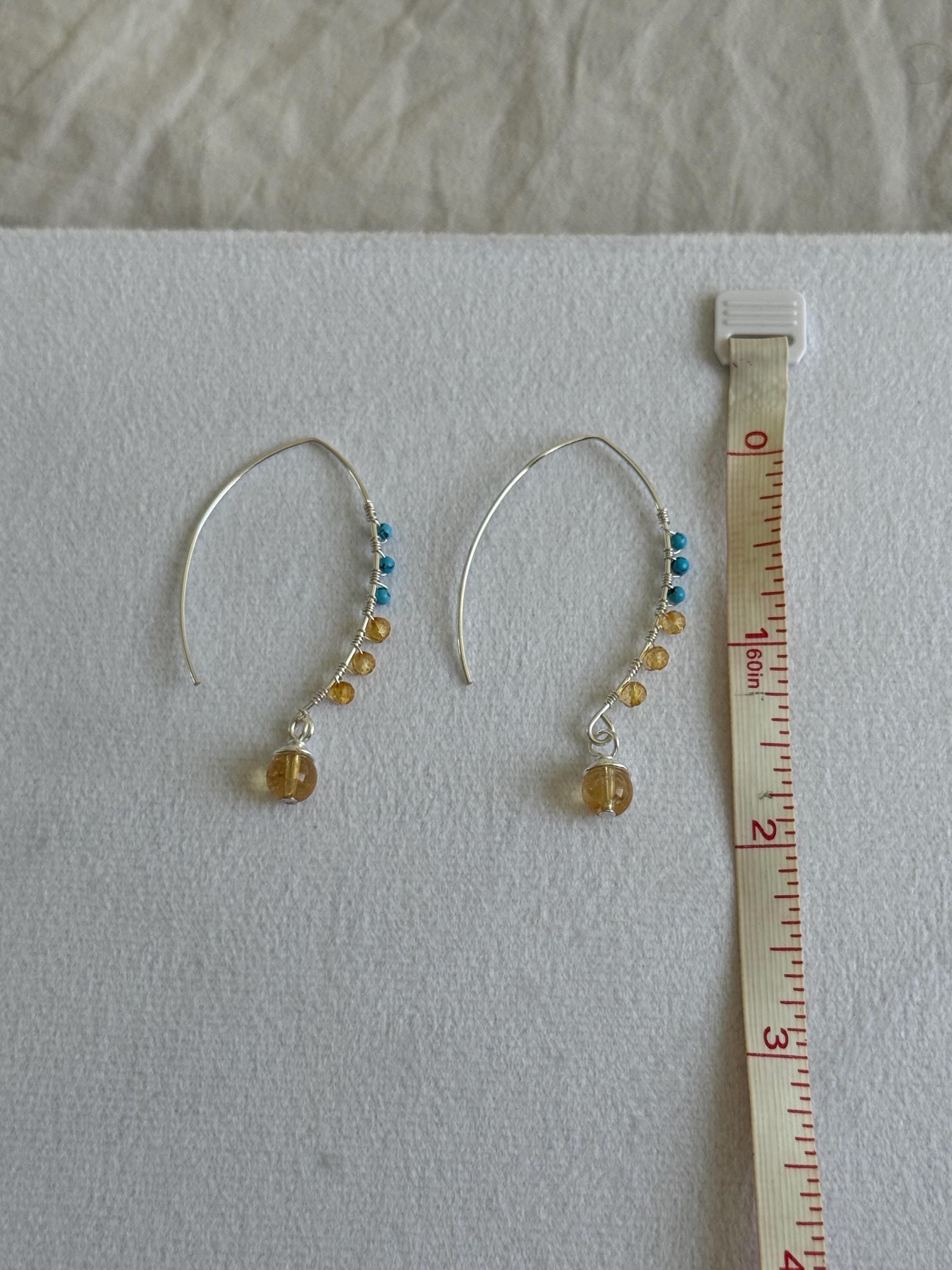 Solar Current Arc Earrings