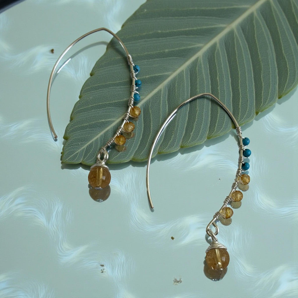 Solar Current Arc Earrings