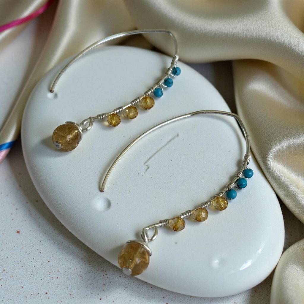 Solar Current Arc Earrings