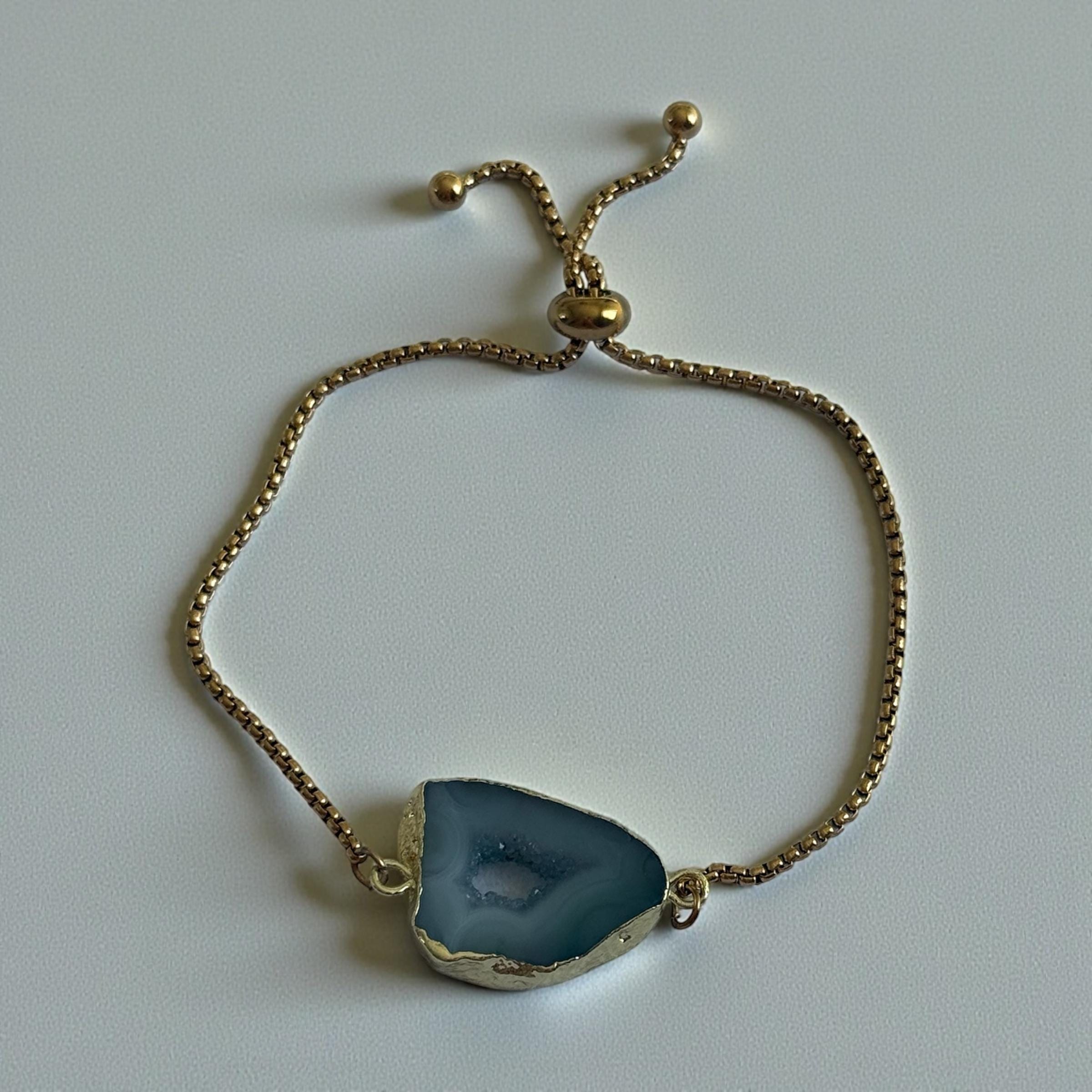 Eclipse Druzy Geode Bolo Bracelet