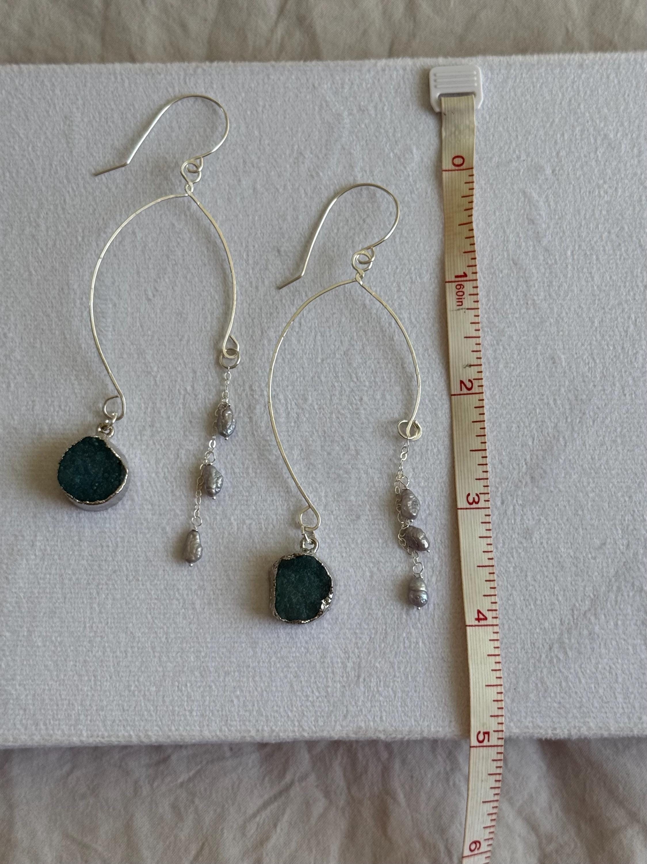 Ocean Tide Agate Earrings