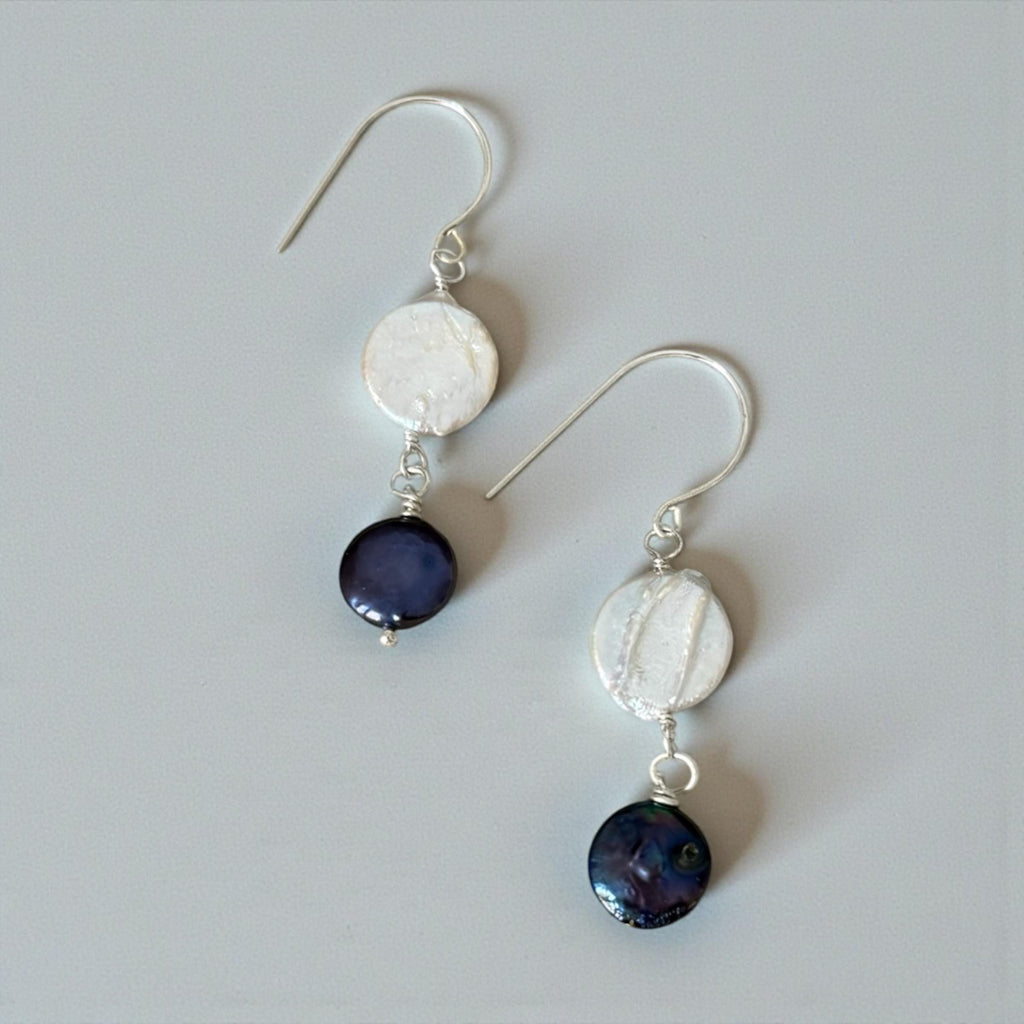 Midnight Tide Pearl Drops (Sterling Silver)