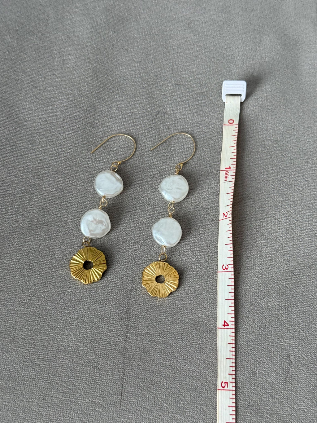 Sunlit Pearl Halo Drops Earrings