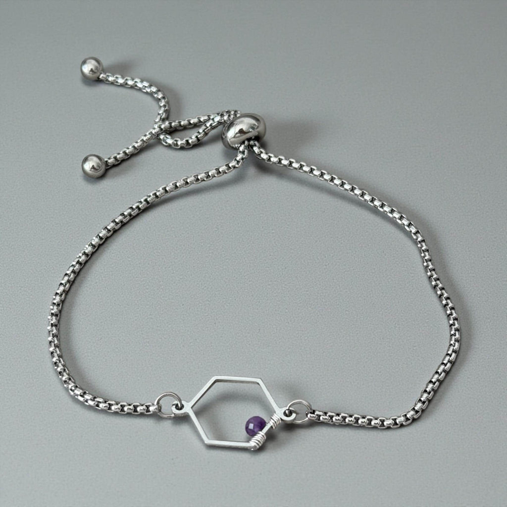 Amethyst Hexa Luxe Slider Bolo Bracelet