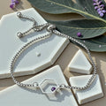 Amethyst Hexa Luxe Slider Bolo Bracelet