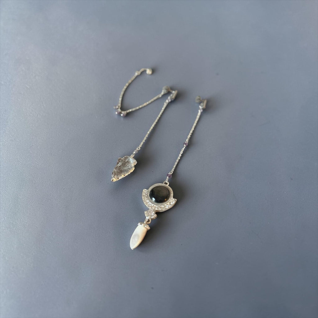 Noir Relic Asymmetry Earrings