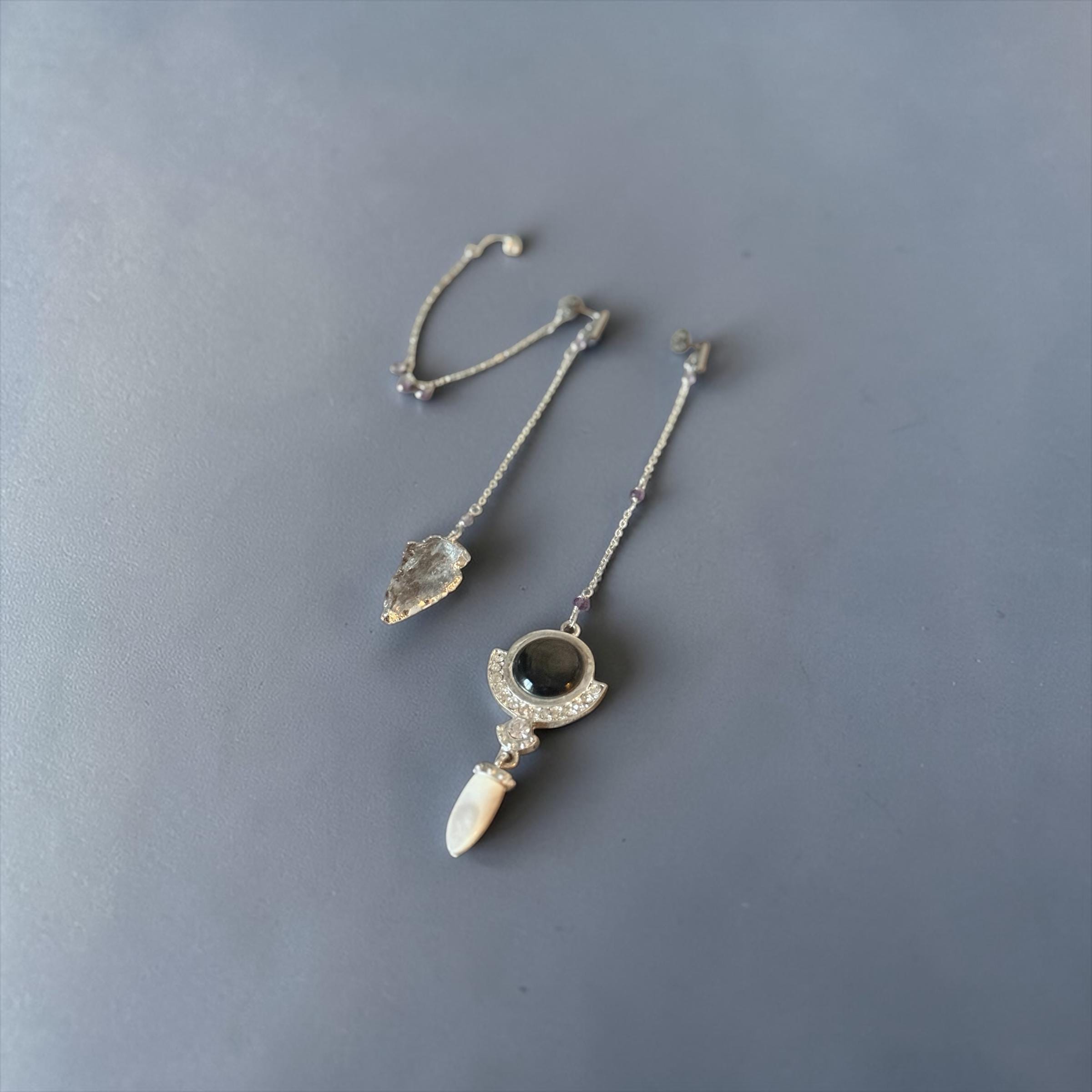 Noir Relic Asymmetry Earrings
