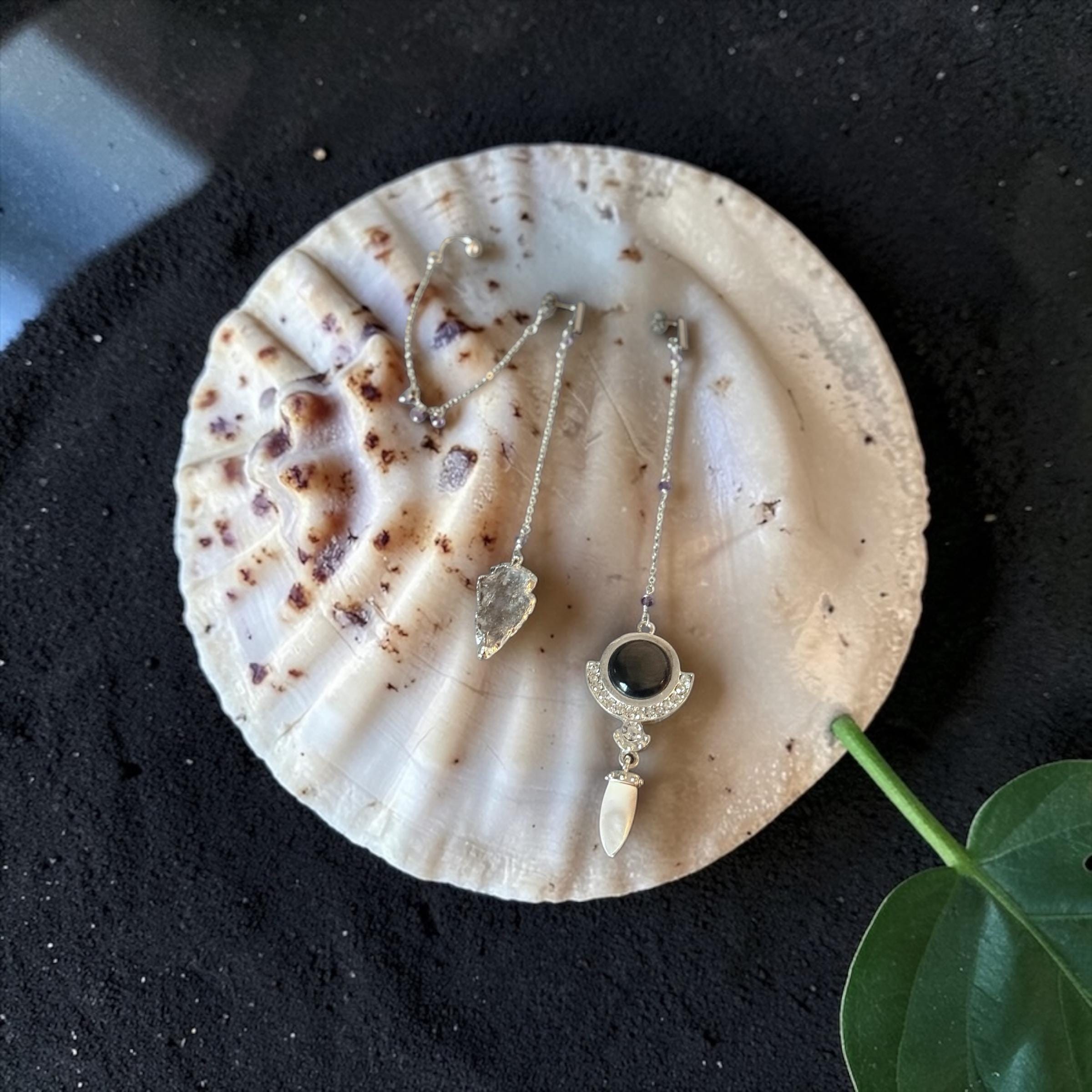 Noir Relic Asymmetry Earrings