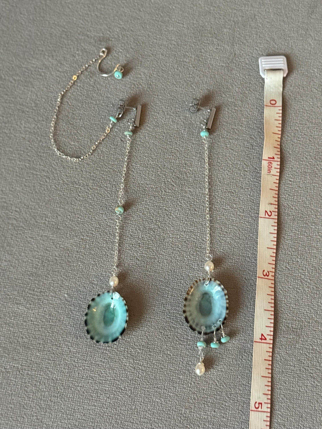 Seafoam Siren Asymmetry Earrings