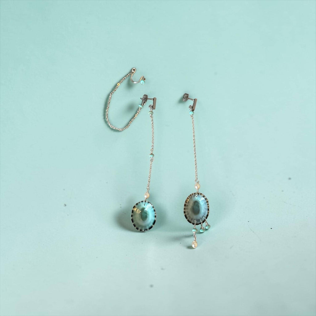 Seafoam Siren Asymmetry Earrings