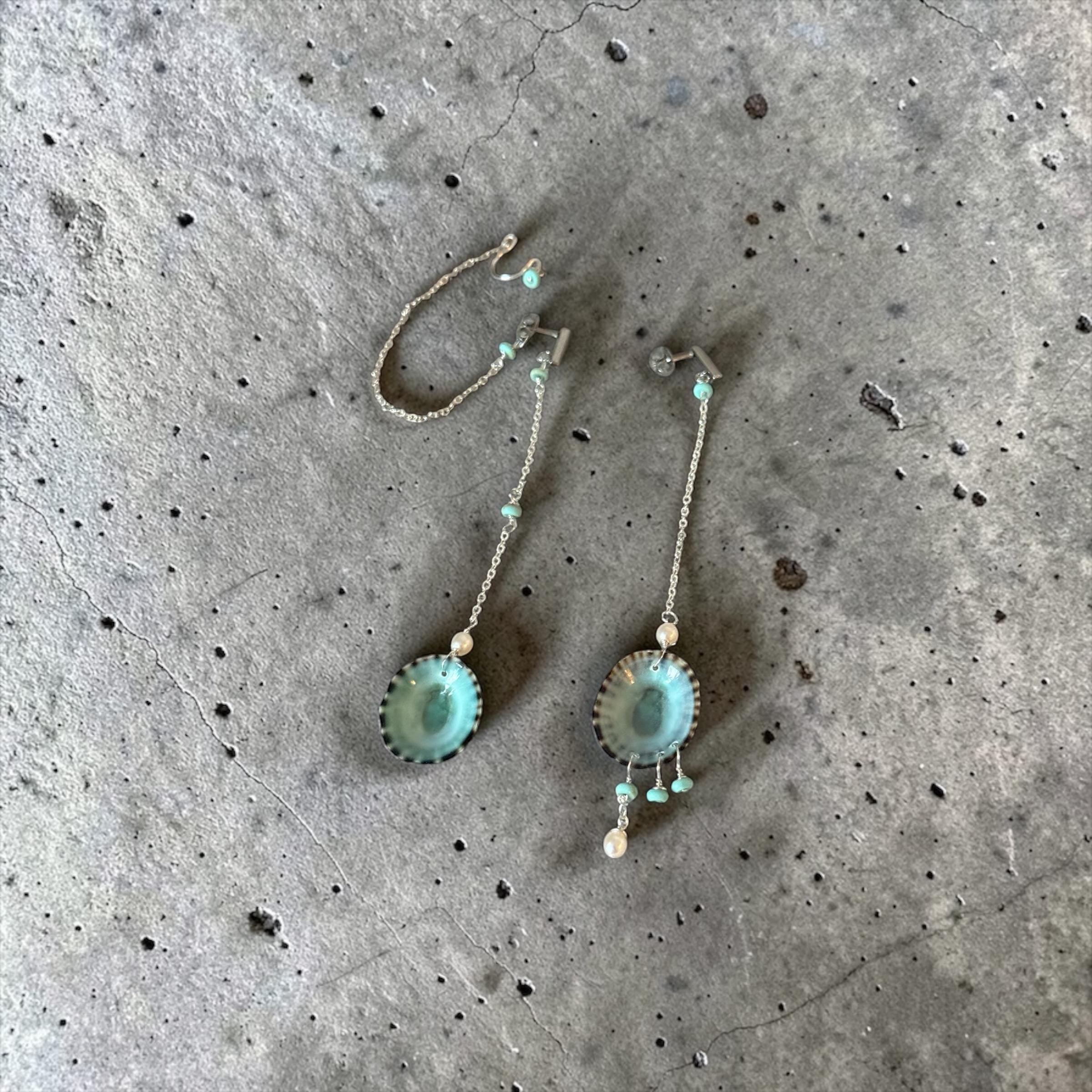 Seafoam Siren Asymmetry Earrings