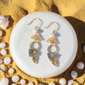Golden Bloom Quartz Drop Earrings