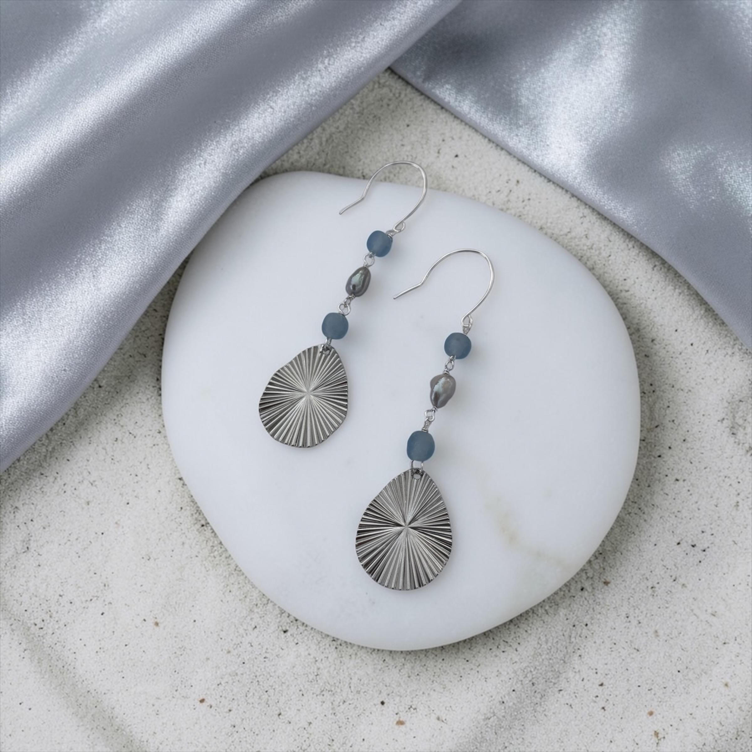 Silver Tide Radiance Earrings