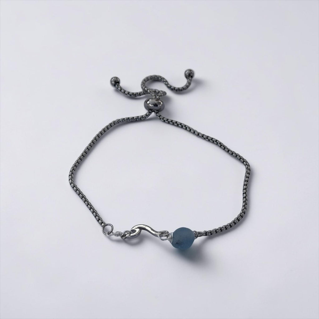 Glacial Tide Slider Bolo Bracelet — Coastal Silver Edition