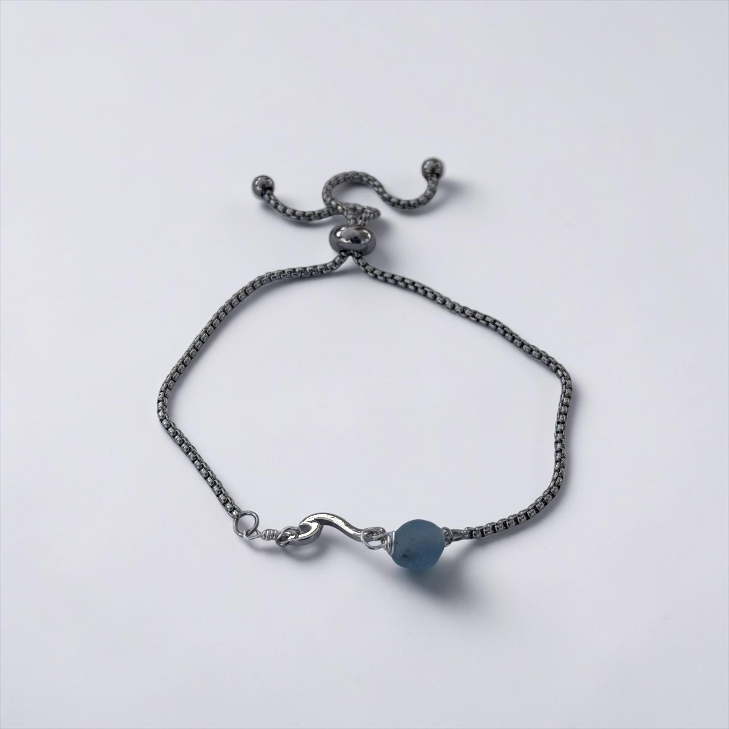 Glacial Tide Slider Bolo Bracelet — Coastal Silver Edition