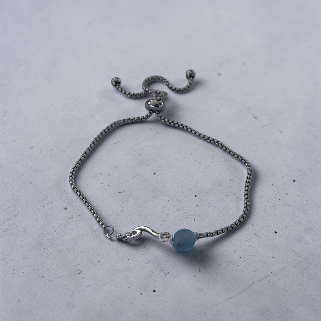 Glacial Tide Slider Bolo Bracelet — Coastal Silver Edition