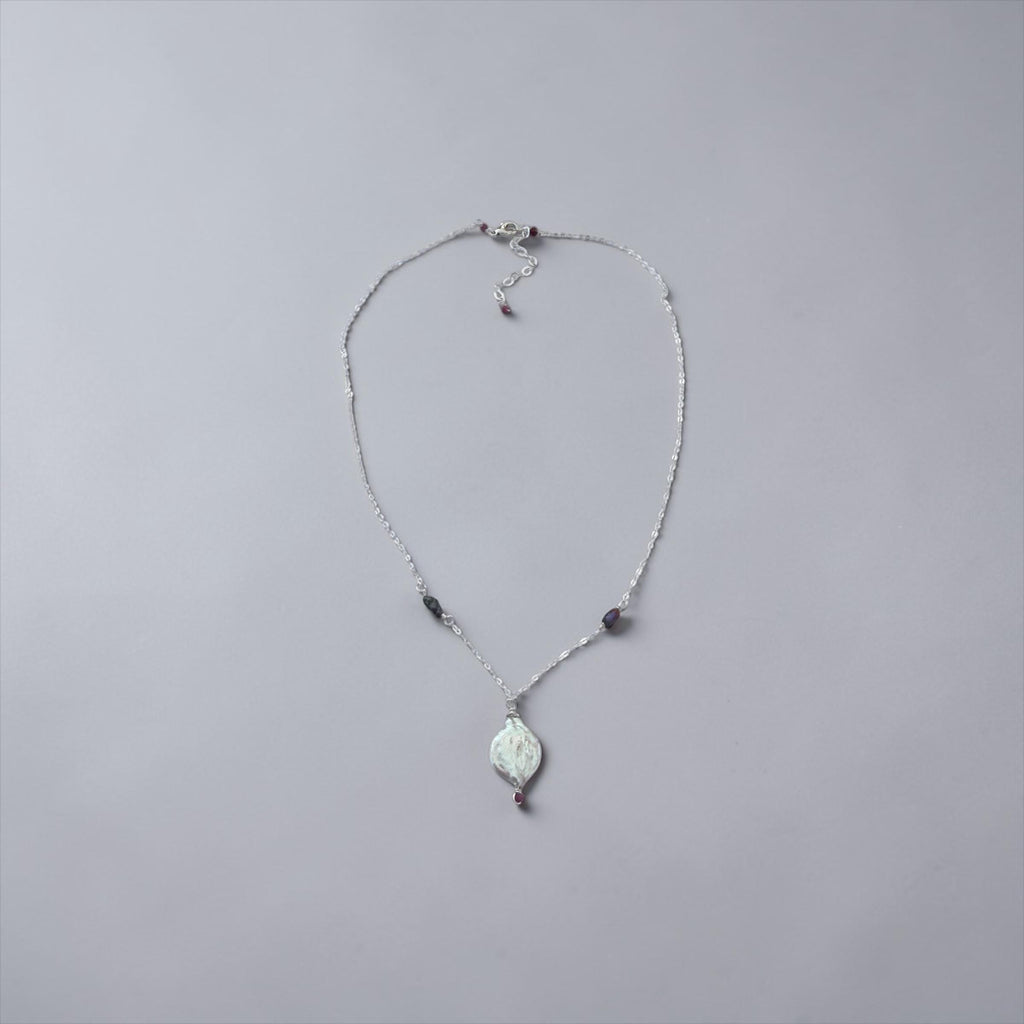 Saltwater Glow Pearl Drop Necklace — Ocean Muse Collection