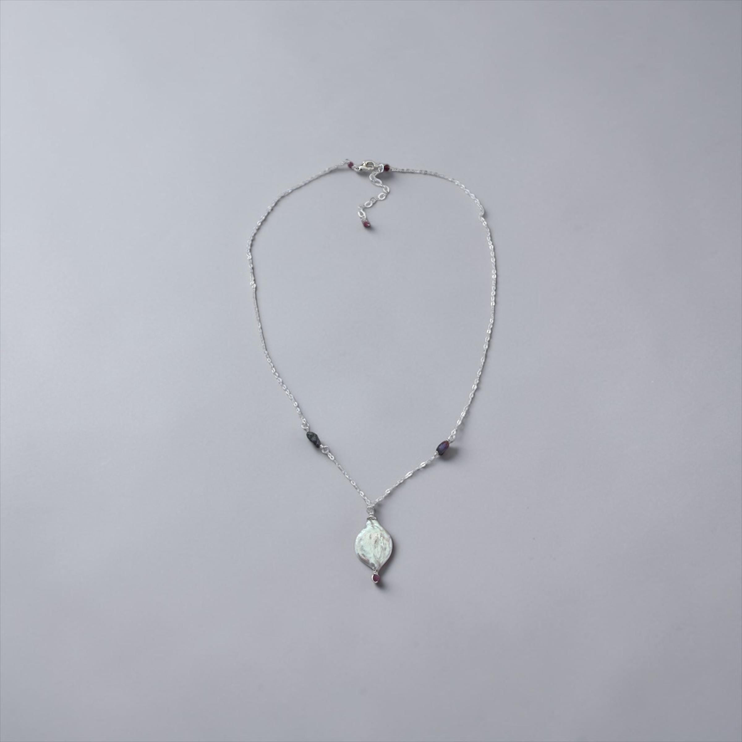 Saltwater Glow Pearl Drop Necklace — Ocean Muse Collection