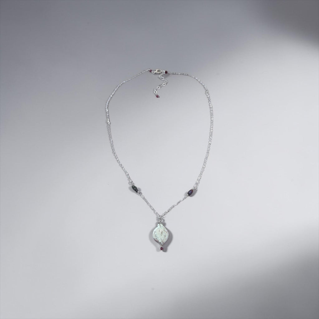 Saltwater Glow Pearl Drop Necklace — Ocean Muse Collection