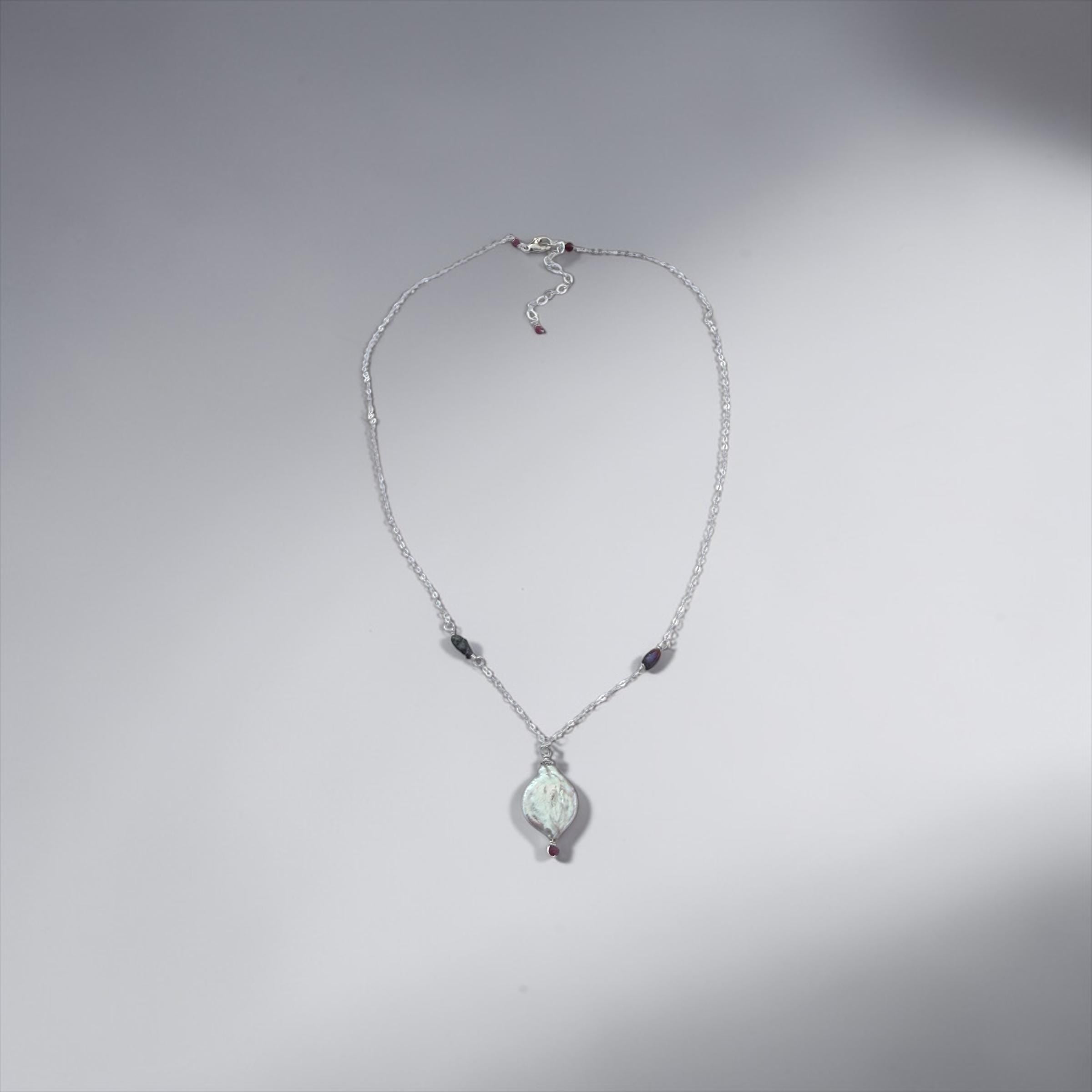 Saltwater Glow Pearl Drop Necklace — Ocean Muse Collection