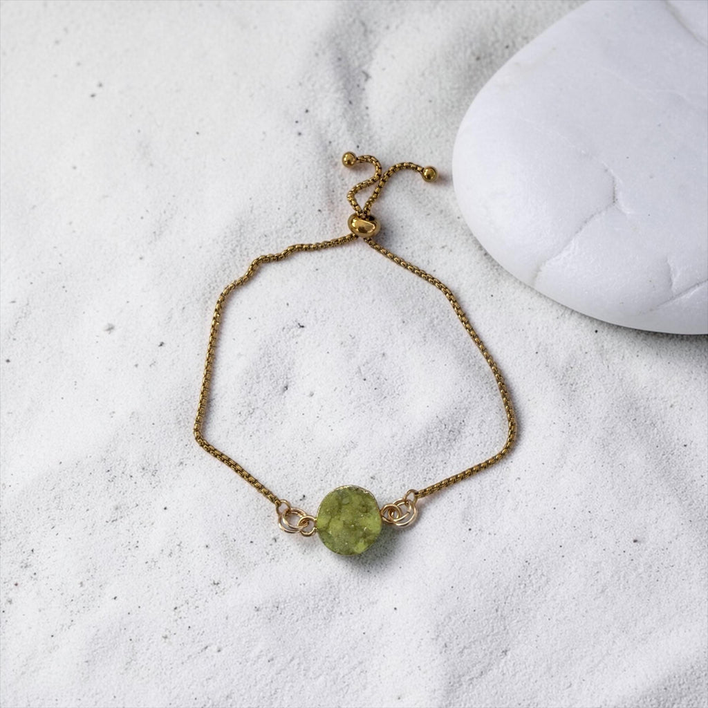 Citrus Tide Druzy Slider Bolo Bracelet — Coastal Crush Collection