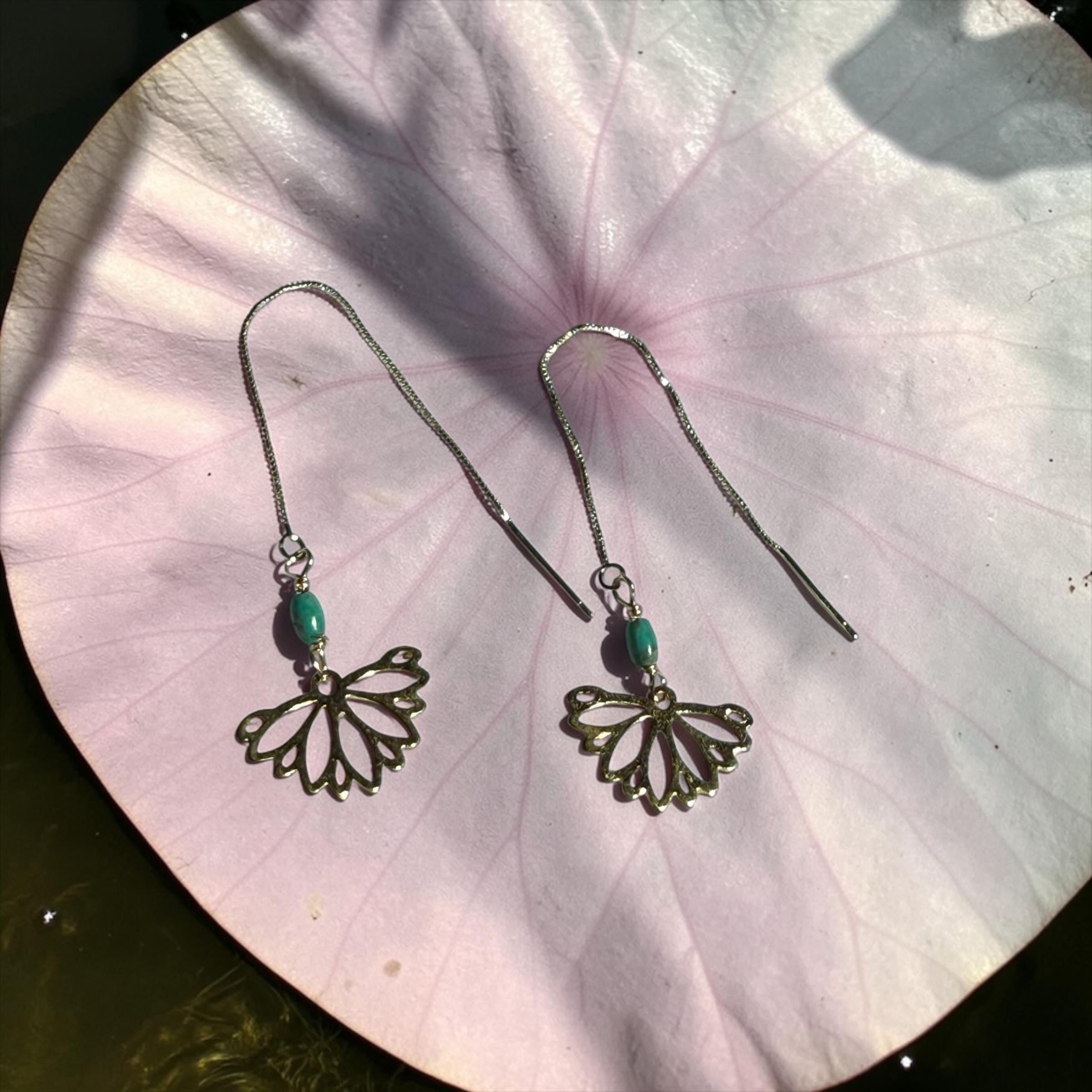 Siren Petal Threader Earrings