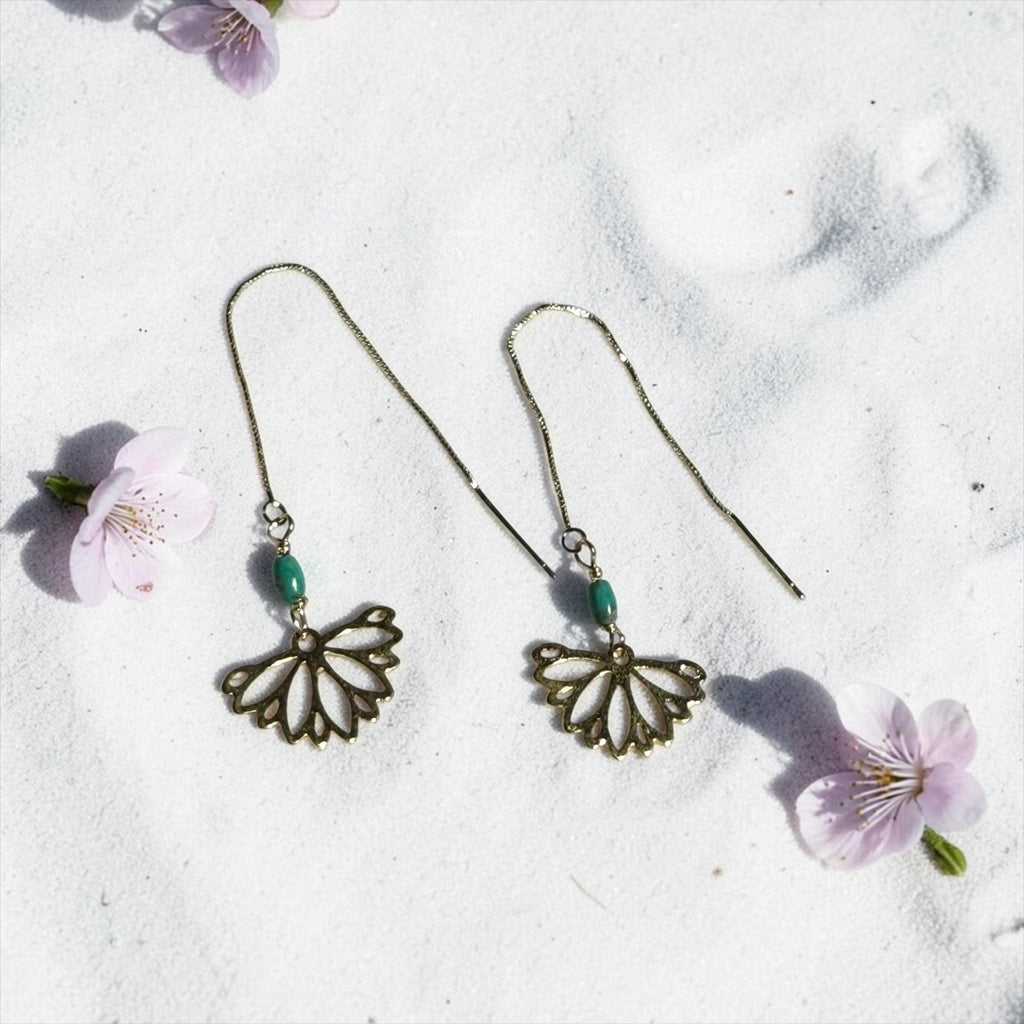 Siren Petal Threader Earrings