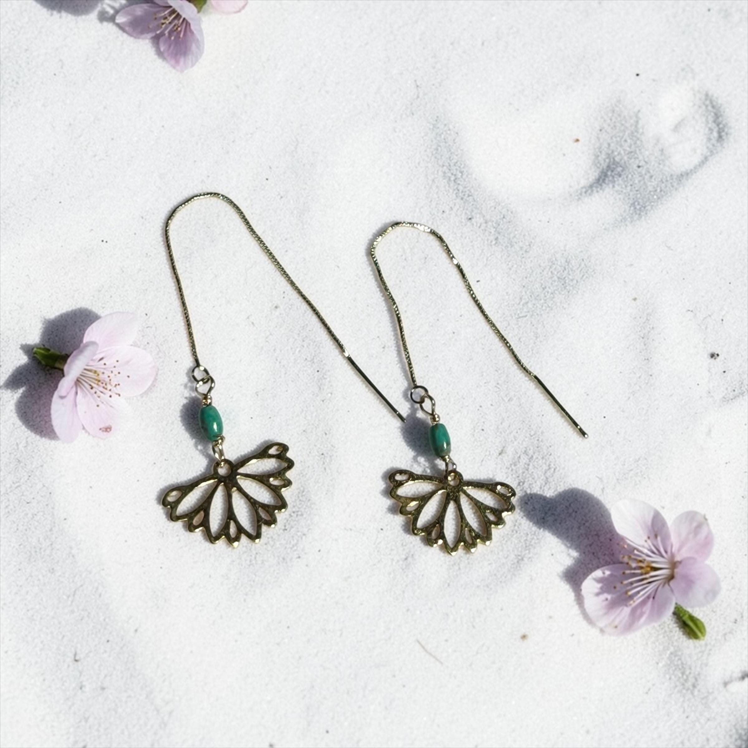 Siren Petal Threader Earrings