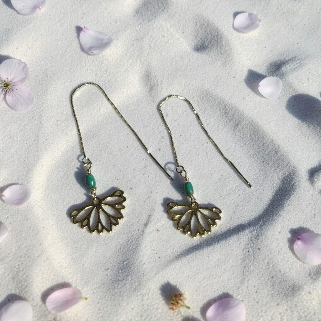 Siren Petal Threader Earrings