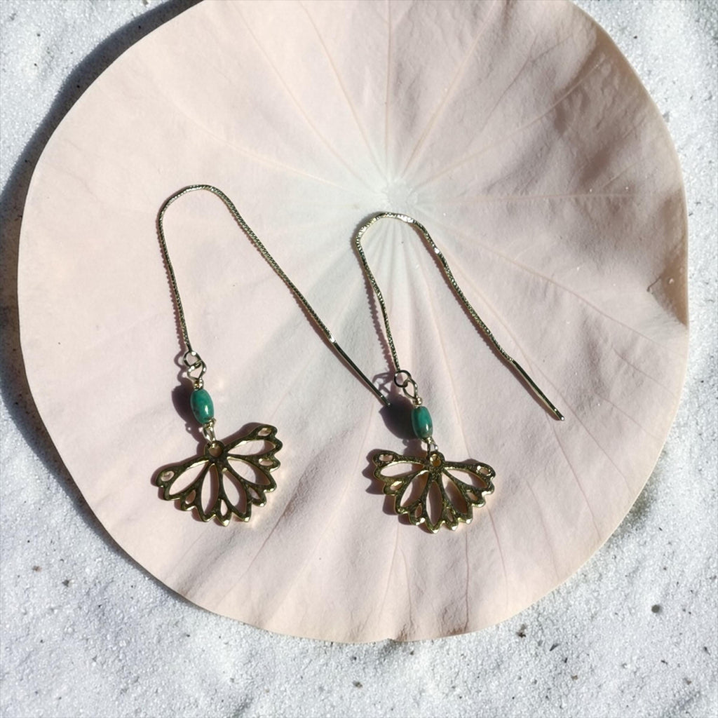 Siren Petal Threader Earrings